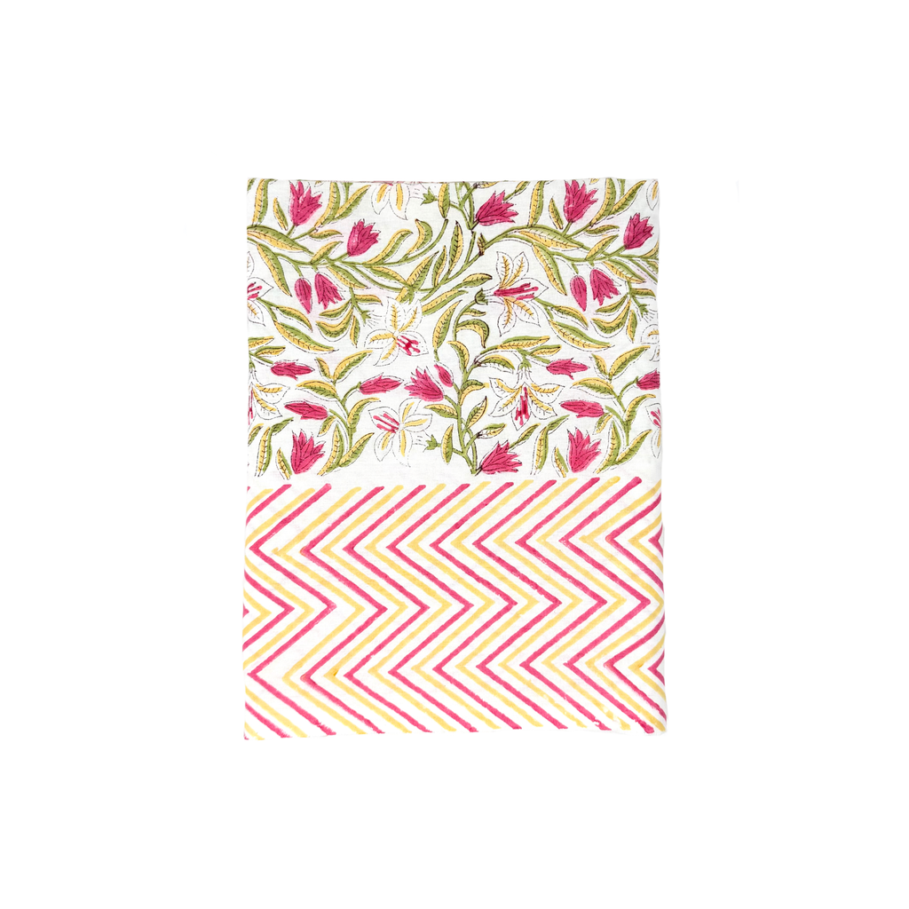 Golden Hour Blooms Floral Tablecloth