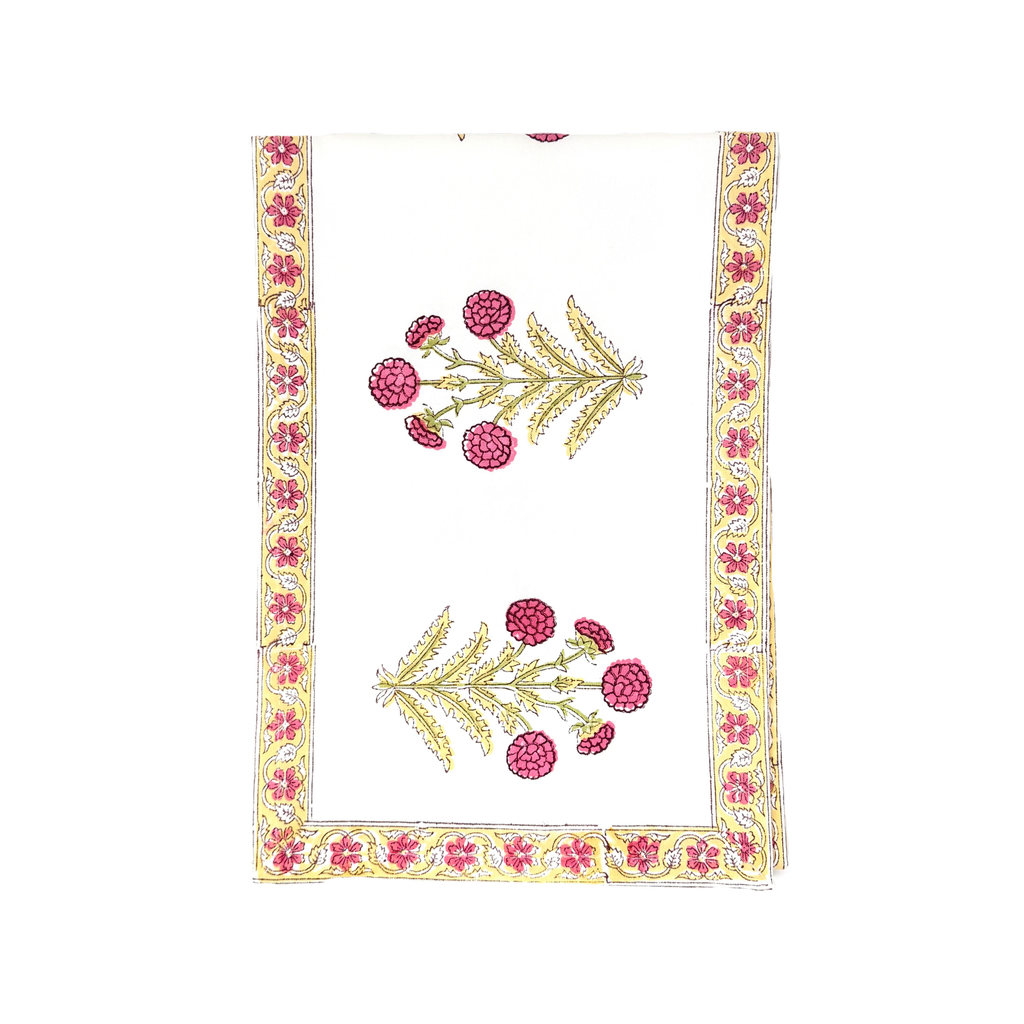 Golden Hour Blooms Floral Table Runner