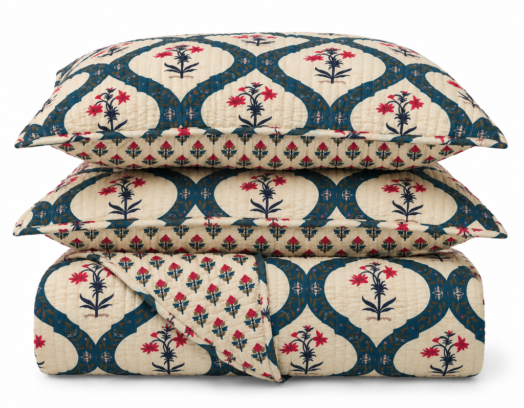 The Briar Bloom Quilted Sham Cover