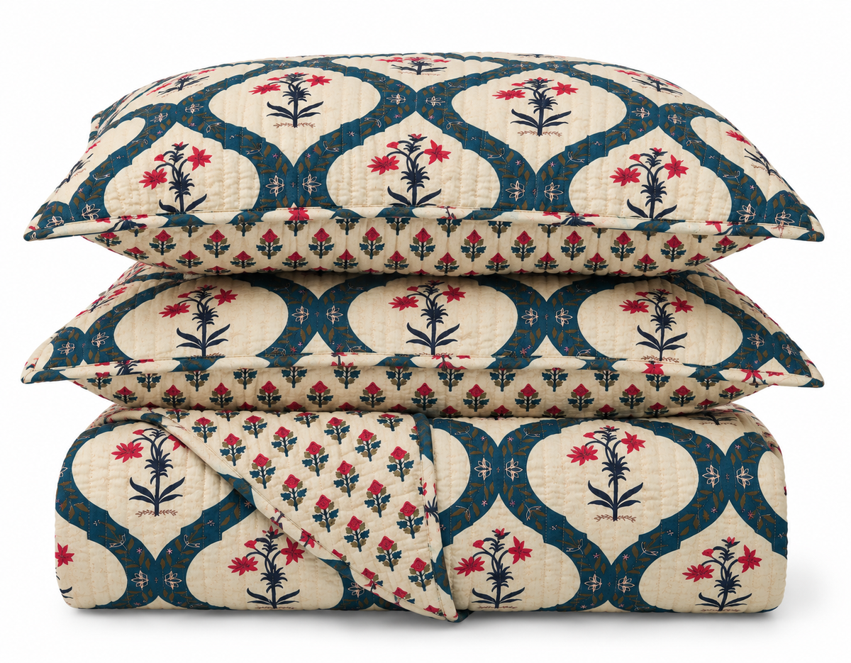 The Briar Bloom Quilted Sham Cover
