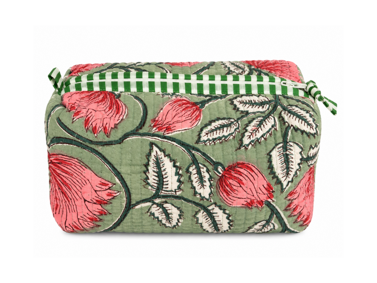 The Cove Cosmetic Case - small Dusk Rose Print
